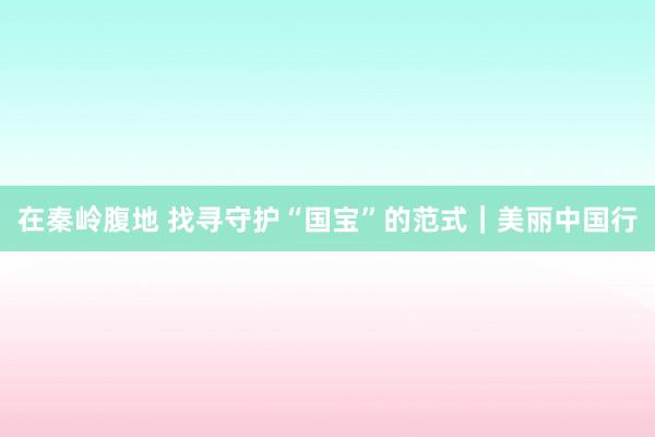 在秦岭腹地 找寻守护“国宝”的范式｜美丽中国行