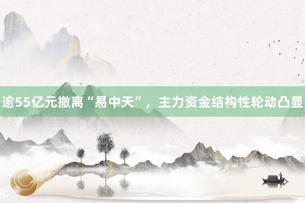 逾55亿元撤离“易中天”，主力资金结构性轮动凸显