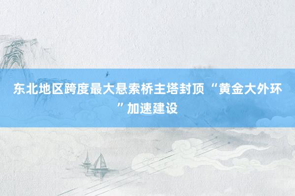 东北地区跨度最大悬索桥主塔封顶 “黄金大外环”加速建设