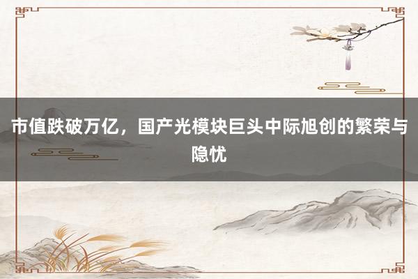 市值跌破万亿，国产光模块巨头中际旭创的繁荣与隐忧