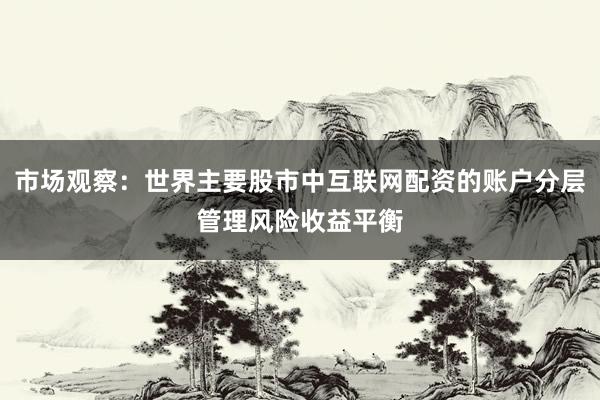 市场观察：世界主要股市中互联网配资的账户分层管理风险收益平衡