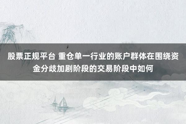 股票正规平台 重仓单一行业的账户群体在围绕资金分歧加剧阶段的交易阶段中如何