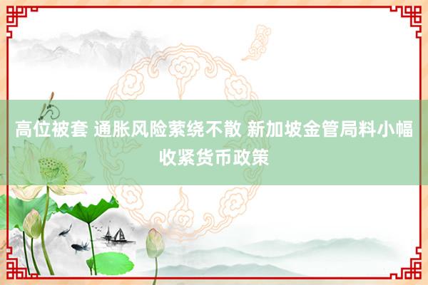 高位被套 通胀风险萦绕不散 新加坡金管局料小幅收紧货币政策