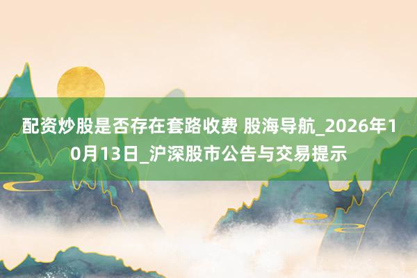 配资炒股是否存在套路收费 股海导航_2026年10月13日_沪深股市公告与交易提示